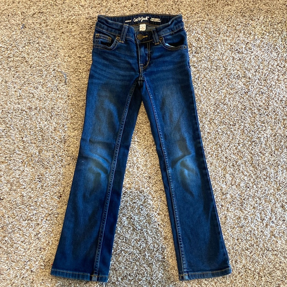 Cat & Jack 6 Slim Bootcut dark wash jeans